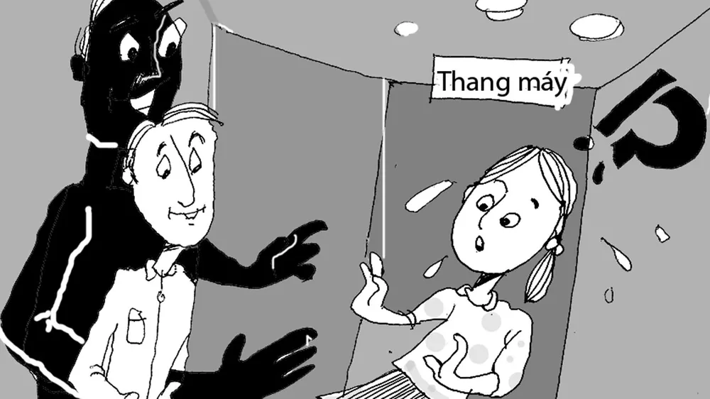 Không nên để trẻ một mình đi thang máy