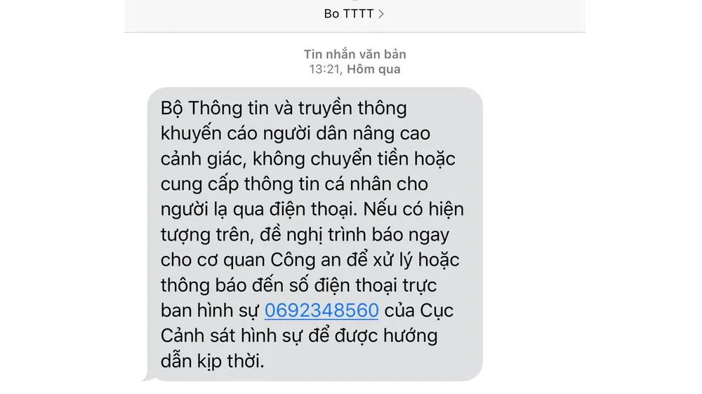 Cảnh báo hiện tượng lừa đảo chuyển tiền qua điện thoại 