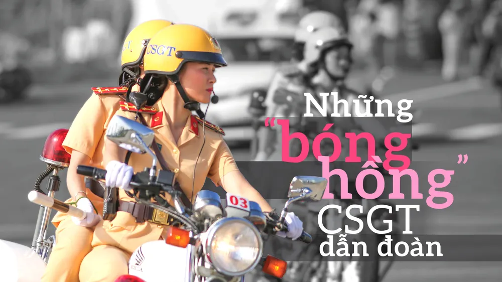 Những “bóng hồng” CSGT dẫn đoàn