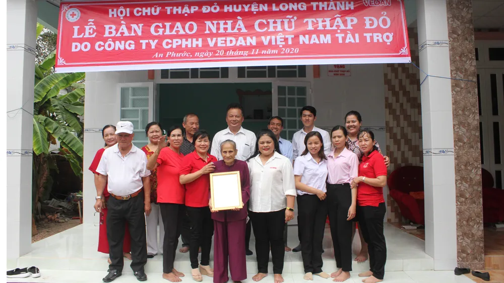 Vedan Việt Nam trao tặng 4 căn nhà Chữ thập đỏ cho các hộ nghèo tại tỉnh Đồng Nai