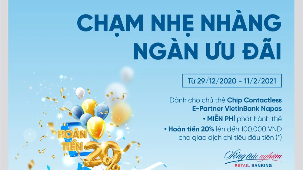 Chạm nhẹ nhàng - Ngàn ưu đãi cùng thẻ VietinBank