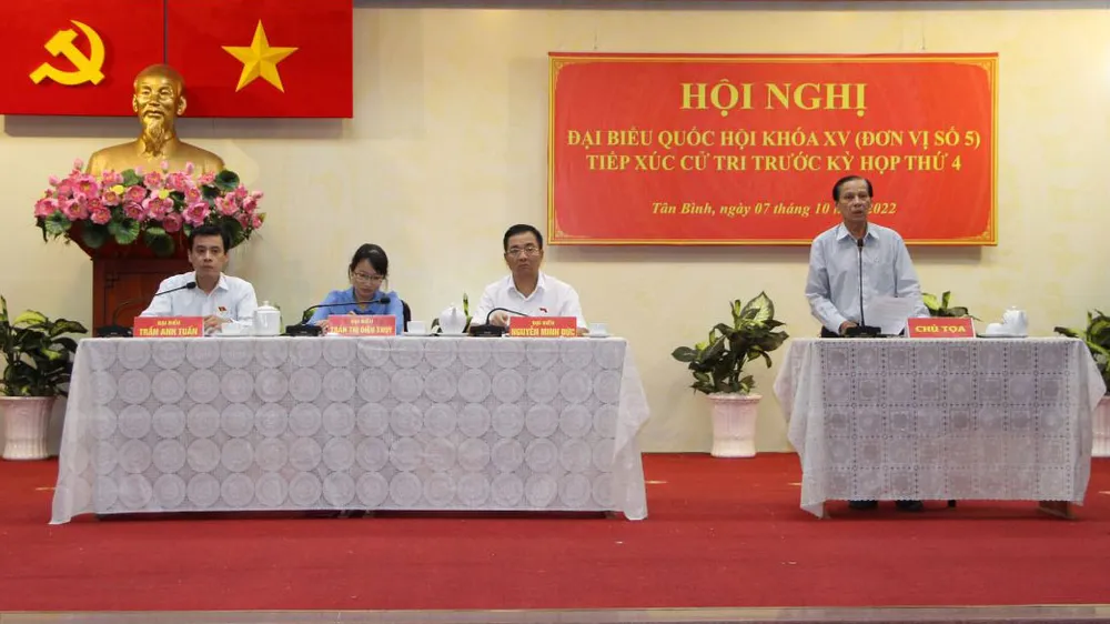 Lịch tiếp xúc cử tri TPHCM sau kỳ họp thứ 4 - Quốc hội Khóa XV
