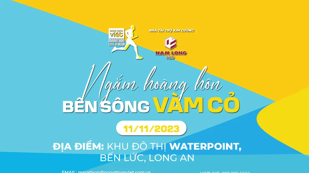 Giải chạy Nông thôn Việt Marathon – Long An 2023: Ngắm hoàng hôn bên sông Vàm Cỏ