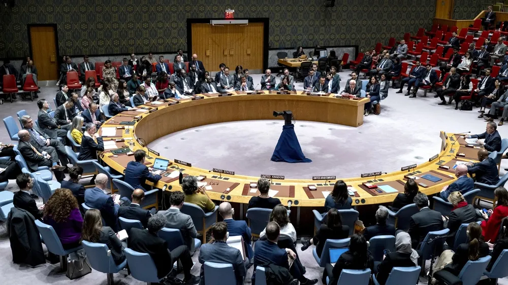 Hội đồng Bảo an Liên Hợp Quốc họp về xung đột Israel - Hamas tại trụ sở ở New York, Mỹ ngày 16-10. Ảnh: AP