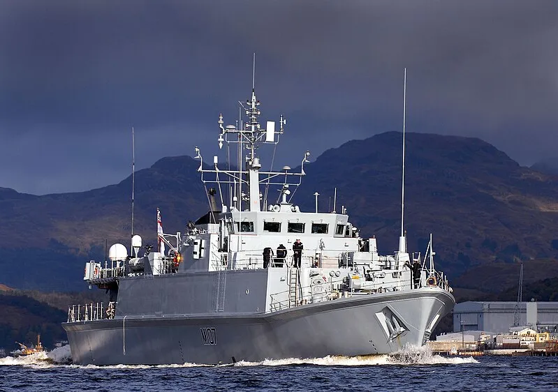 Tàu săn mìn HMS Pembroke thuộc lớp Sandown của Hải quân Anh. Ảnh: Wikipedia