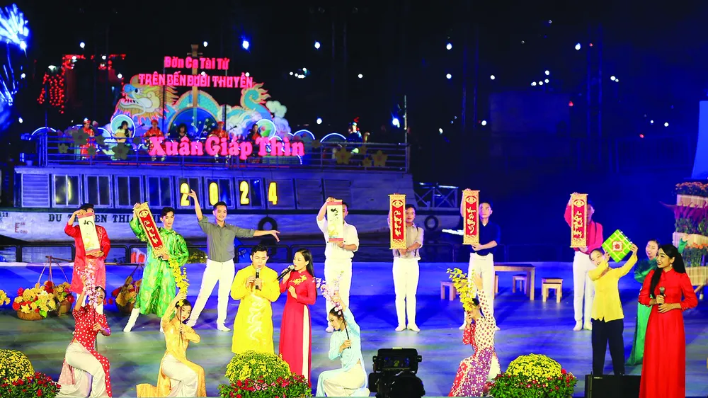 Tiết mục “Khúc ca xuân” trong chương trình. Ảnh: DŨNG PHƯƠNG