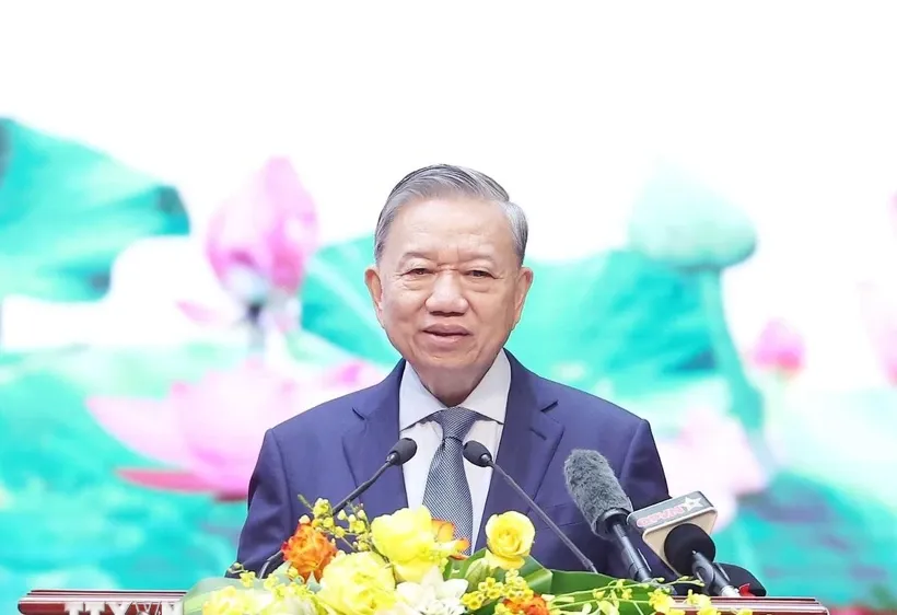 Tổng Bí thư Tô Lâm phát biểu. Ảnh: TTXVN
