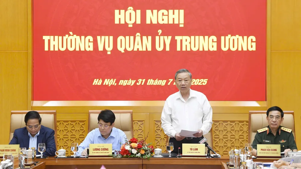Tổng Bí thư Tô Lâm chủ trì hội nghị Thường vụ Quân ủy Trung ương