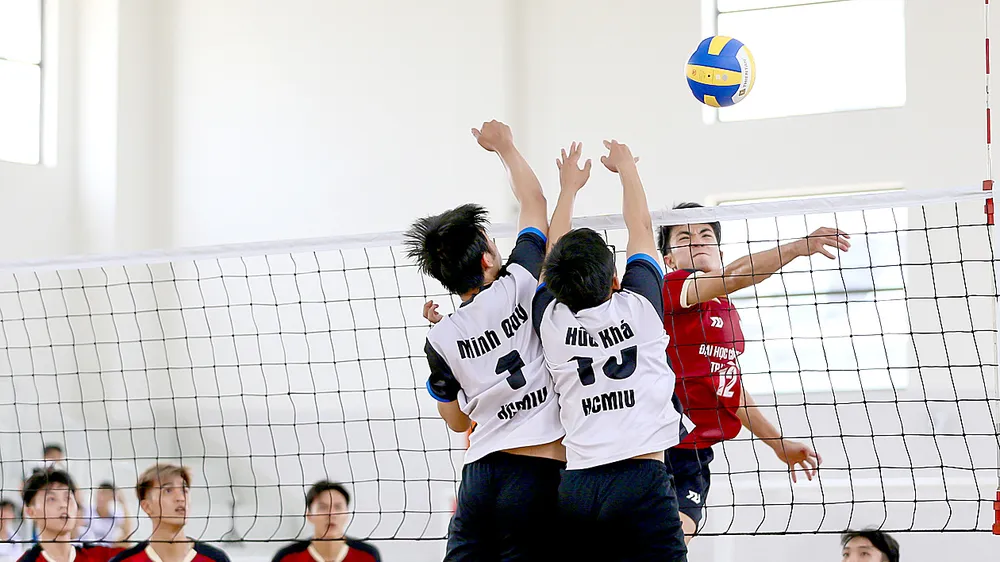 Nhiều màn tranh tài hấp dẫn tại Cúp bóng chuyền Thiên Tân 2026. Ảnh: DŨNG PHƯƠNG 