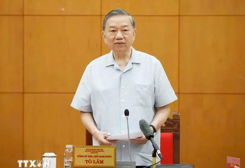 Tổng Bí thư, Chủ tịch nước Tô Lâm phát biểu chỉ đạo. Ảnh: TTXVN