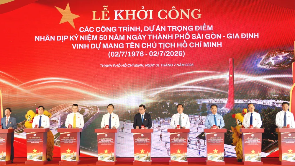 TPHCM khởi công 8 công trình, dự án trọng điểm chào mừng 50 năm thành phố mang tên Bác