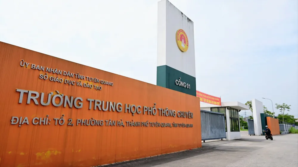 Trường THPT chuyên Tuyên Quang. Ảnh: ĐỖ TRUNG