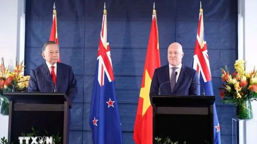 Tuyên bố chung giữa Việt Nam và New Zealand nhân chuyến thăm cấp nhà nước của Tổng Bí thư, Chủ tịch nước Tô Lâm tới New Zealand