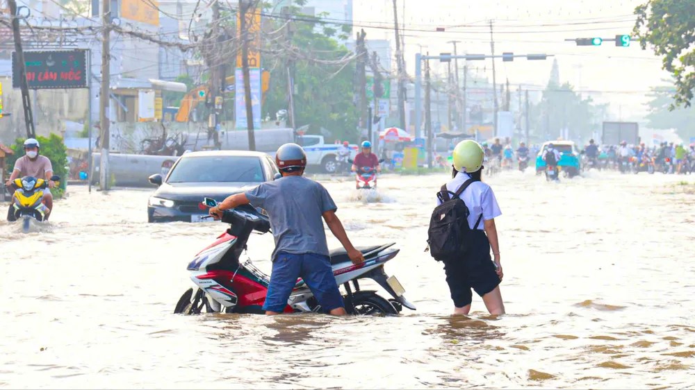 Cần Thơ: Triều cường vượt báo động III gây vỡ đê, nhiều nơi ngập sâu