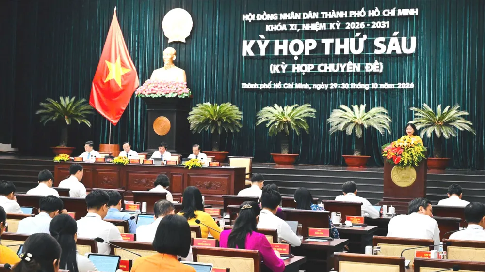 Kỳ họp thứ 6 HĐND TPHCM khóa XI sáng 29-10. Ảnh: VIỆT DŨNG