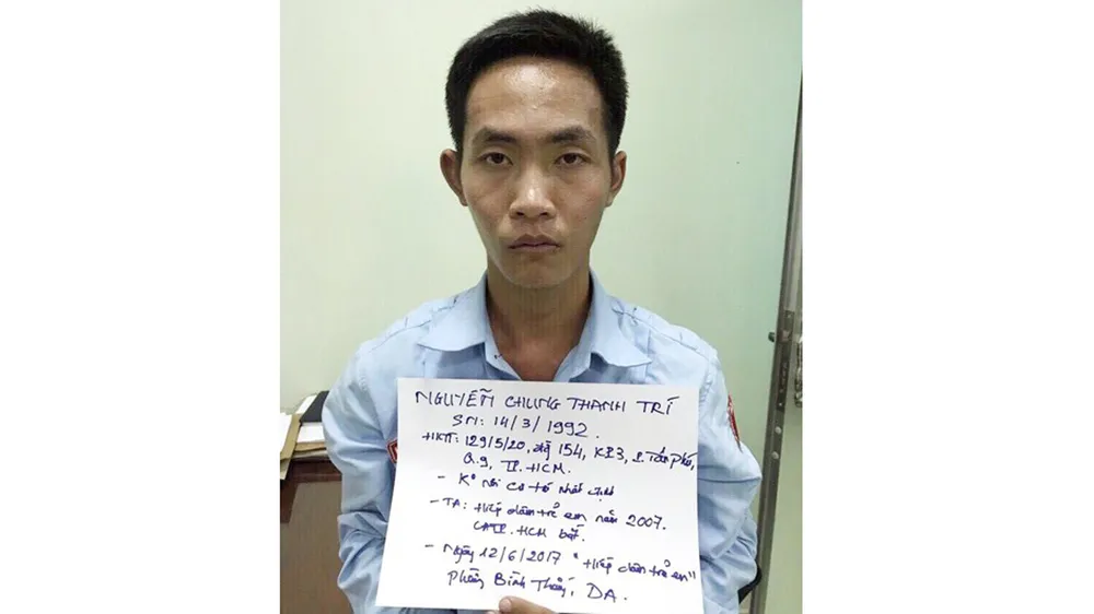 Đối tượng tại cơ quan Công an.