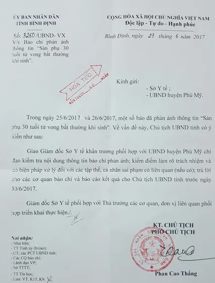 BVĐK Phù Mỹ - Trung tâm Y tế Phù Mỹ nơi để xảy ra cái chết bất thường của sản phụ Linh 