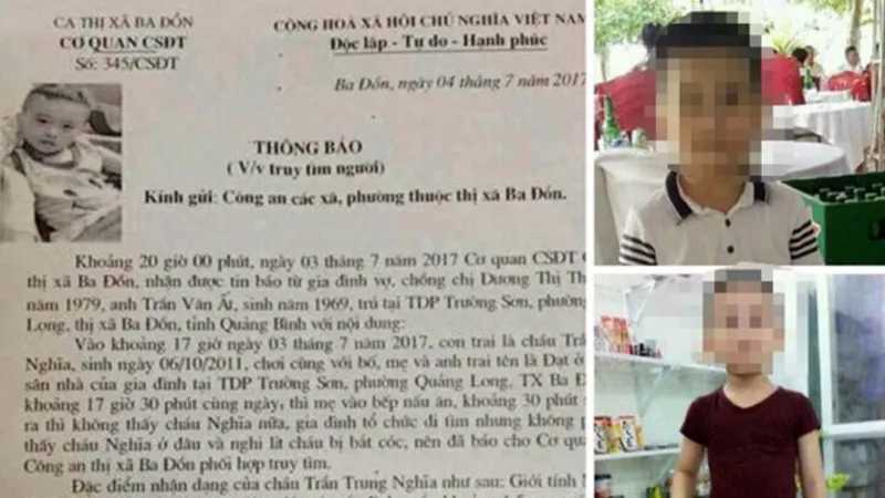 Cục Cảnh sát hình sự điều tra vụ cháu bé 6 tuổi bị sát hại ở Quảng Bình