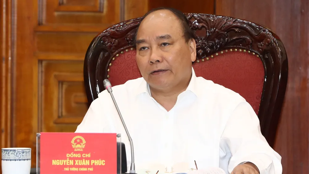 Thủ tướng Nguyễn Xuân Phúc chủ trì phiên họp. Ảnh: TTXVN