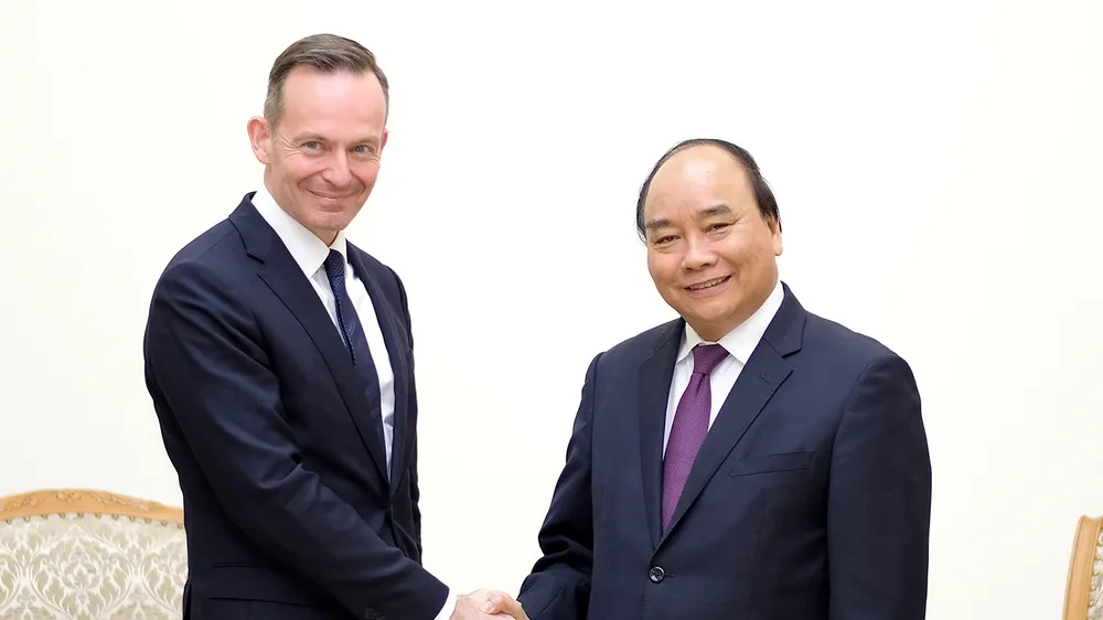 Thủ tướng Nguyễn Xuân Phúc tiếp ông Volker Wissing. Ảnh: VGP