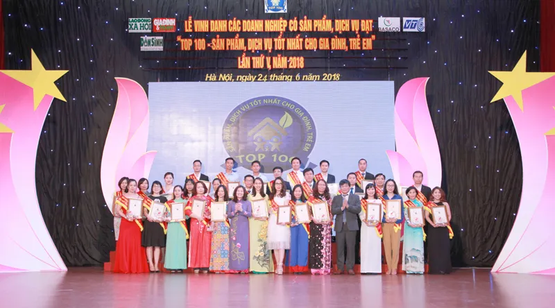 Top 100 sản phẩm, dịch vụ tốt nhất cho gia đình, trẻ em năm 2018 