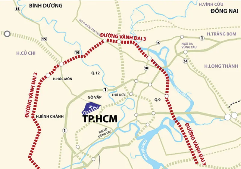 TPHCM và các tỉnh triển khai xây dựng tuyến vành đai 3 đoạn Nhơn Trạch - Tân Vạn - TPHCM