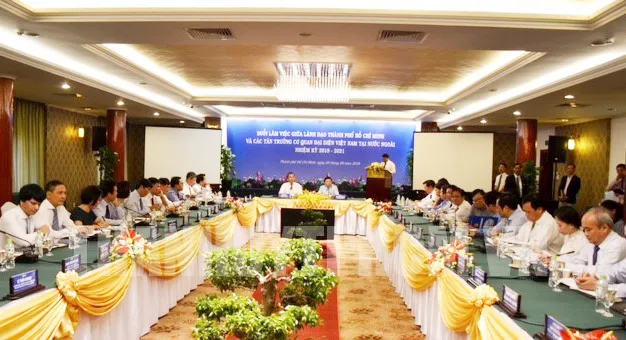 Quang cảnh buổi làm việc. Ảnh: hcmcpv