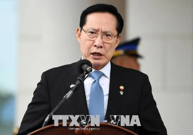 Bộ trưởng Quốc phòng Hàn Quốc Song Young-moo. Ảnh: YONHAP/TTXVN