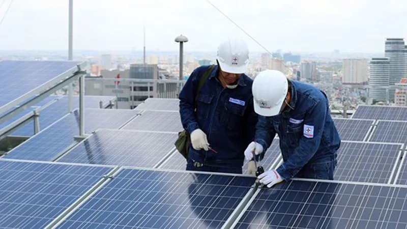 Lắp điện mặt trời miễn phí cho trường học ở huyện Cần Giờ
