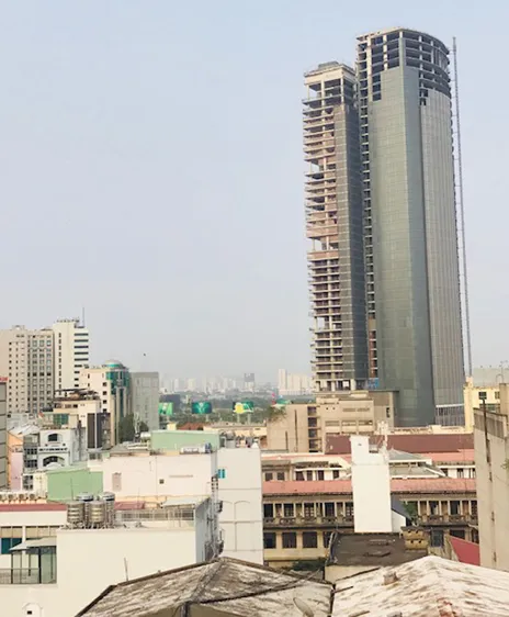 Dự án Sài Gòn One Tower tại quận 1, TPHCM, đang được đưa ra đấu giá Ảnh: HUY ANH