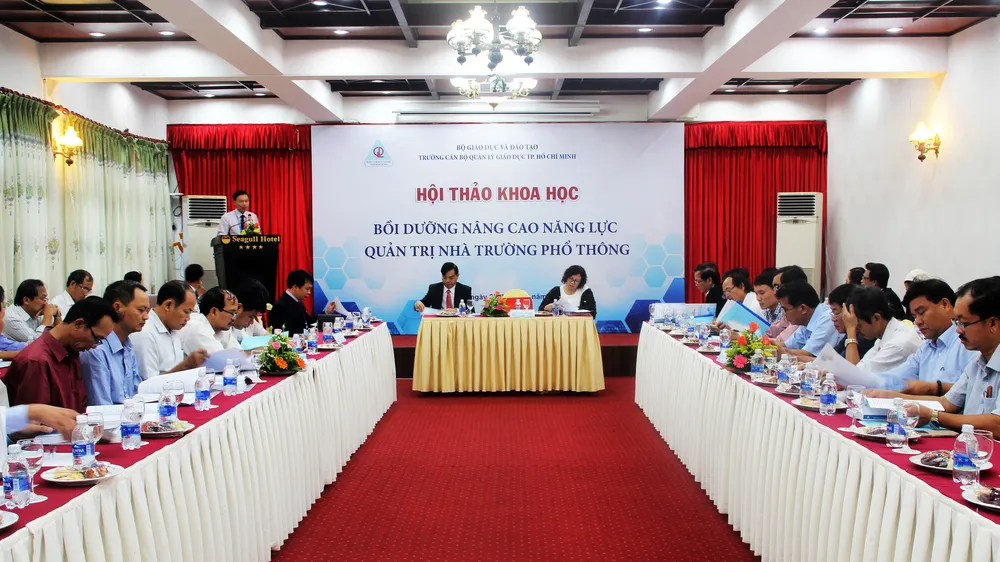 Toàn cảnh Hội thảo khoa học bồi dưỡng nâng cao năng lực quản trị nhà trường phổ thông