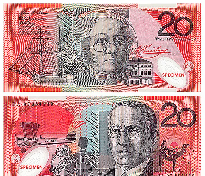 Australia công bố mẫu tiền 20AUD mới