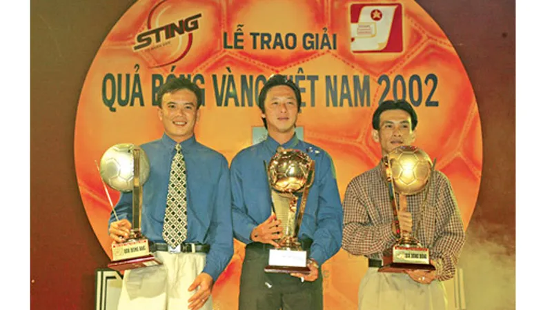 Huỳnh Đức trong năm thứ 3 đoạt giải Quả bóng vàng. Ảnh: Nguyễn Nhân