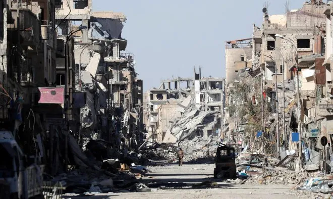 Theo ước tính của Ngân hàng thế giới (WB), Syria cần ít nhất 200 tỷ USD để tái thiết đất nước ở thời hậu chiến. Ảnh: REUTERS