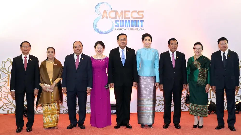 Các trưởng đoàn cùng phu nhân tham dự ACMECS lần thứ 8 và CLMV lần thứ 9