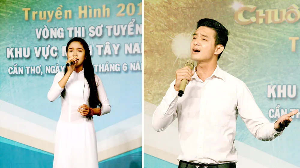 Hai trong số các thí sinh nổi bật tại vòng thi ở Cần Thơ