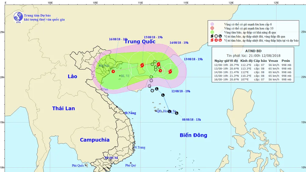 Ảnh: Trung tâm Dự báo khí tượng - thủy văn quốc gia