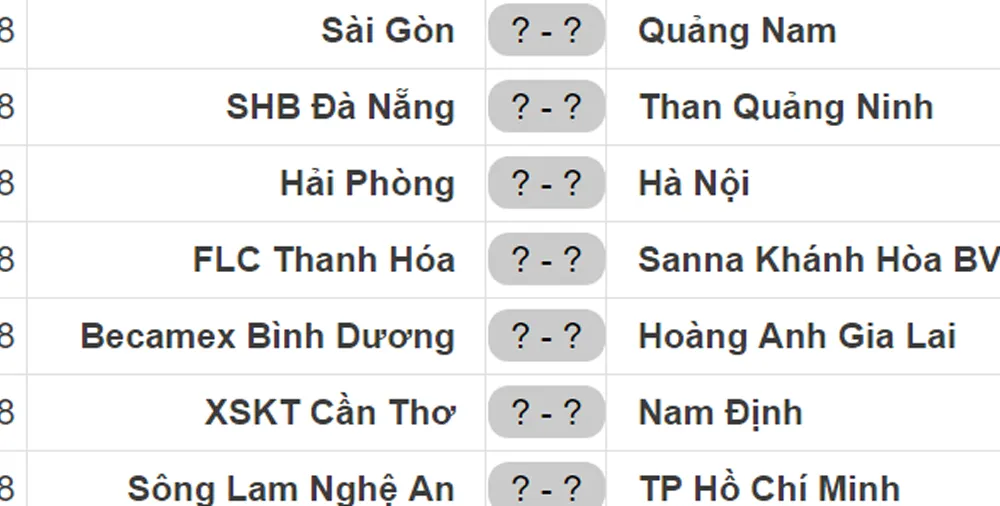 Lịch thi đấu vòng đấu cuối Nuti Cafe V.League 2018: XSKT Cần Thơ quyết đấu Nam Định