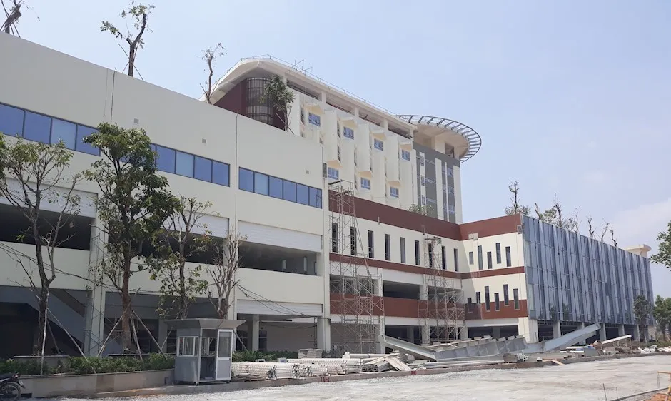 Công trình thi công Cơ sở 2, Bệnh viện Ung bướu TPHCM ngày 13-3-2019. Ảnh: hcmcpv/Đan Như