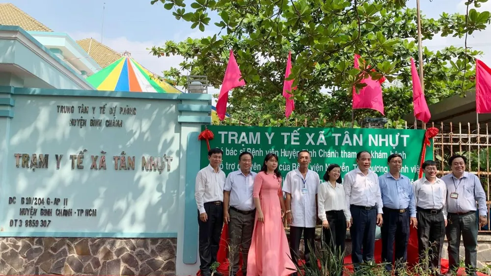 Trạm Y tế xã Tân Nhựt, huyện Bình Chánh chính thức hoạt động theo nguyên lý Y học gia đình ngày 17-04-2019. Ảnh: medinet