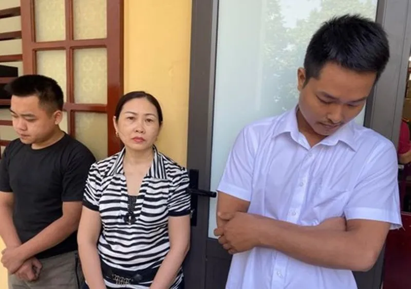 Các đối tượng tại cơ quan điều tra. Ảnh: CATH 