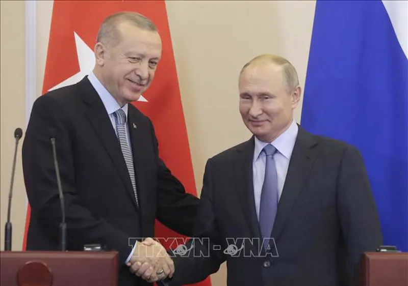 Tổng thống Nga Vladimir Putin và Tổng thống Thổ Nhĩ Kỳ Recep Tayyip Erdogan