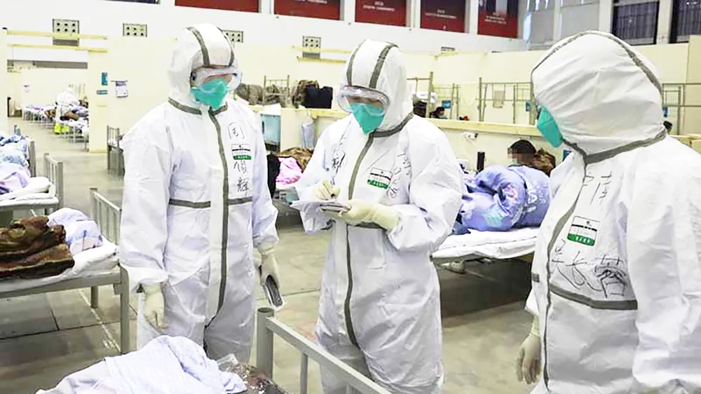 Trong một bệnh viện tại Vũ Hán, Trung Quốc