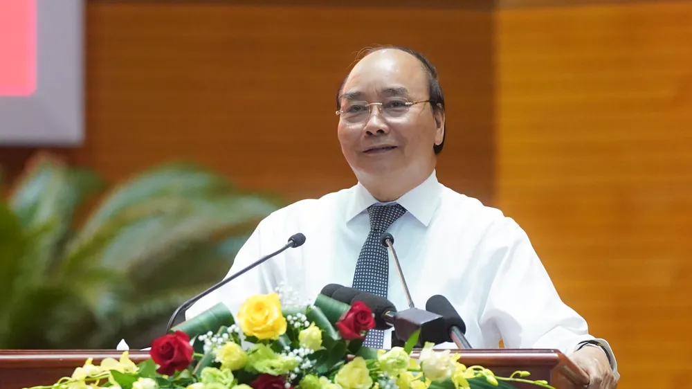 Thủ tướng Nguyễn Xuân Phúc: Truyền thông phải góp phần lan tỏa năng lượng tích cực trong xã hội. Ảnh: VGP/Quang Hiếu