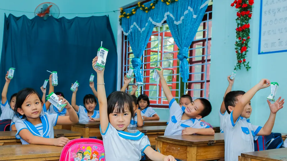 Chương trình giúp cải thiện dinh dưỡng cho các em, để các em có thêm năng lượng học tập, vui chơi, góp phần nâng cao thể lực