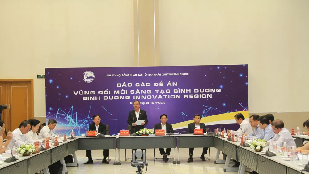 Toàn cảnh Hội nghị báo cáo Đề án “Vùng đổi mới sáng tạo Bình Dương – Binh Duong Innovation Region”