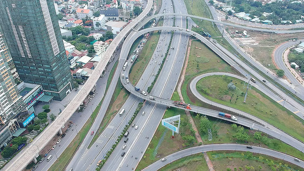 Hệ thống giao thông liên hoàn tại phường An Phú, TP Thủ Đức, TPHCM. Ảnh: CAO THĂNG