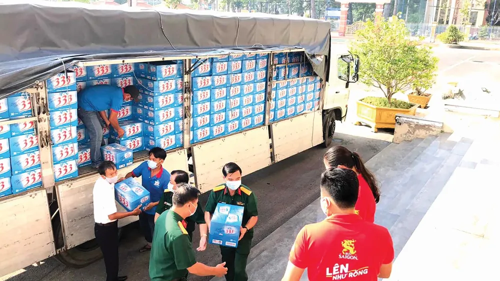 Cung cấp nhu yếu phẩm cho khu cách ly ở Tiền Giang năm 2020