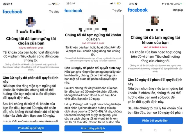 Vi phạm tiêu chuẩn cộng đồng, hàng loạt tài khoản Facebook bị khóa