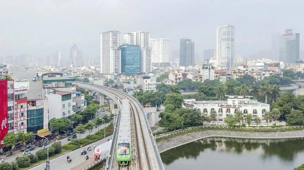 Dự án Đường sắt đô thị Hà Nội tuyến Cát Linh - Hà Đông. Ảnh: QUANG PHÚC